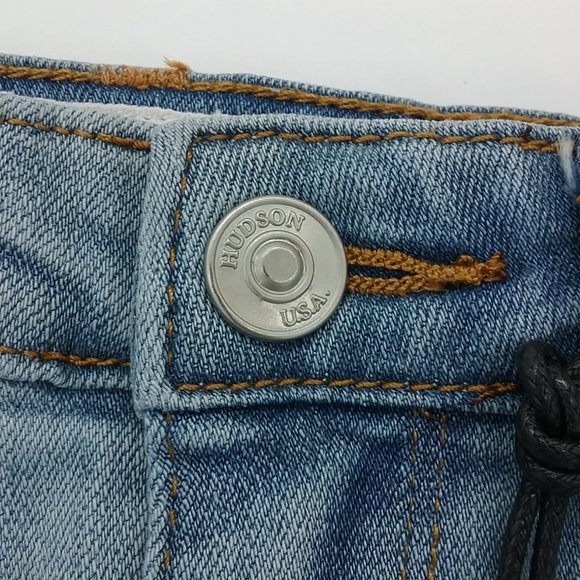 Hudson Flower Field Embroidered Denim Shorts - Picture 8 of 13